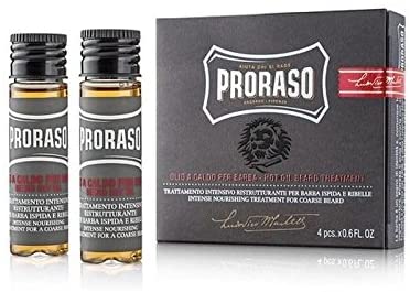 PRORASO TRAITEMENT POUR BARBE À L'HUILE CHAUDE - 4X17ML